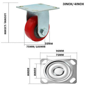Hohe Ladekapazität <span class=keywords><strong>5</strong></span> Zoll hochleistungs-Poliurethan-Pu-Guss-Kern starre Rollen mit Abdeckung - Product Image 4