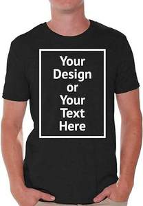<span class=keywords><strong>T</strong></span>-<span class=keywords><strong>shirt</strong></span> personnalisé pour homme en coton 100% - Streetwear - Avec impression numérique de votre image et texte à l'avant/à l'arrière - 200 grammes - Respirant - Product Image 2