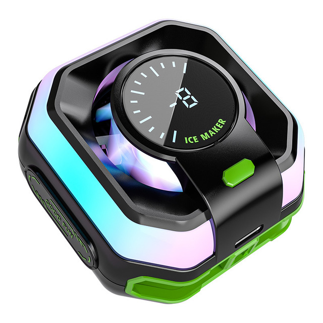 New HK-5Pro Ice Cooling Tablet Phone Cooler Digital Display Magnetic Clip 2-in-1 Semiconductor Refrigeration Device for Gaming