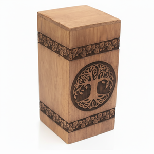 Urnas de cremación de madera modernas de Venta caliente, urnas decorativas para entierro funerario hechas a mano para hombre y mujer a bajo precio - Product Image 1