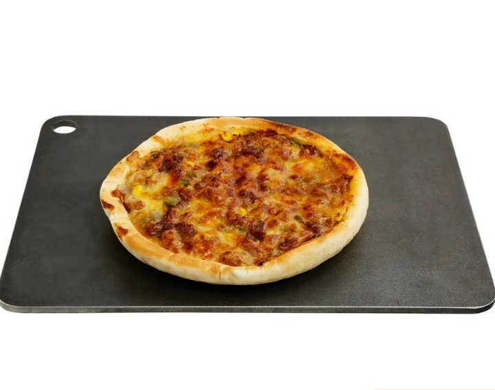 Authentik 12x12 Inch Oven Steel Thermal Manager - 1/4" Thick Pre-Seasoned Carbon Steel, Pizza Steel & Griddle, Made In USA