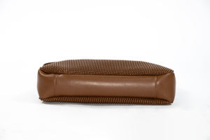 Nuevo estilo de moda Bolso cruzado con cremallera Bolso de hombro acanalado de PU de una sola Correa con forro de poliéster y decoración de cadena - Product Image 3