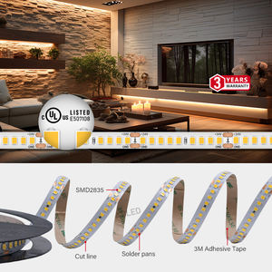 Tira de LED SMD2835 de Alta Eficiencia CRI90 DC24V 18W 168leds/m 3000K 4000K 6500K UL CE, Cinta Flexible para Iluminación de Hoteles de Lujo - Product Image 5
