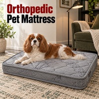Matelas orthopédique pour chien Coir Core avec un profil global de 11 cm et un côté imprimé gris lisse