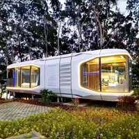 Capsule spatiale 2025 : Maison conteneur extensible avec salle de bain, bureau et cabine hôtelière