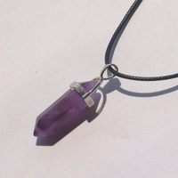 Pendentif en cristal naturel de guérison, pierre de chakra, quartz doublement terminé poli, cadeau de bijoux pour les fêtes