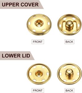 HARFINGTON Ensemble de boutons-pression à coudre en métal, attaches à pression pour sacs à main, vêtements, etc. - Product Image 5