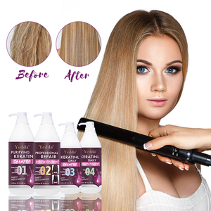 Produits de soin capillaire professionnels à base de kératine organique et végétalienne Yedda Salon NO.3 & NO.4 Réparer les cheveux abîmés par la coloration et la permanente - Product Image 4