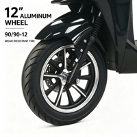 Moto électrique homologuée CE E-MARK pour la route, 8e génération, 1200W, cyclomoteur de banlieue, étanche, batterie lithium longue portée