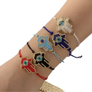 <span class=keywords><strong>Bracelet</strong></span> en <span class=keywords><strong>macramé</strong></span> bohème fait main avec perles, motif inspiré du métacarpus, meilleurs cadeaux de loisirs pour femmes, bracelets perlés tendance - Product Image 3