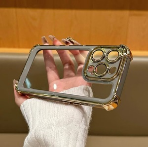 Funda para iPhone 17, bicolor, electrochapada, estilo espacial, a prueba de golpes en las cuatro esquinas, transparente, protectora. - Product Image 4