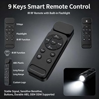 Control Remoto Inteligente IR de 9 Teclas con Linterna Integrada, Fabricación OEM ODM JCXK, Control Remoto Inalámbrico Personalizado de I+D