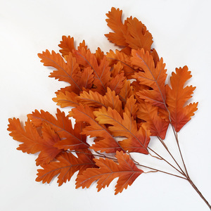 Lichao Artificial Oak Leaves Green 12 Inches For Wedding <b>Decor</b> <b>Flower</b> <b>Walls</b> Ceiling Decoration - Product Image 2