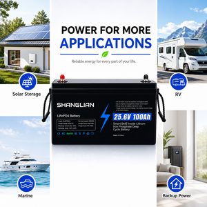 แบตเตอรี่ 24V 25.6V 100Ah 2560Wh ลิเธียมไอรอนฟอสเฟตแบบ Deep Cycle สำหรับมอเตอร์ทรอลลิ่ง เรือเดินทะเล เรือยอชท์ พลังงานสำรองจากพลังงานแสงอาทิตย์ 25.6V100Ah-LF - Product Image 6