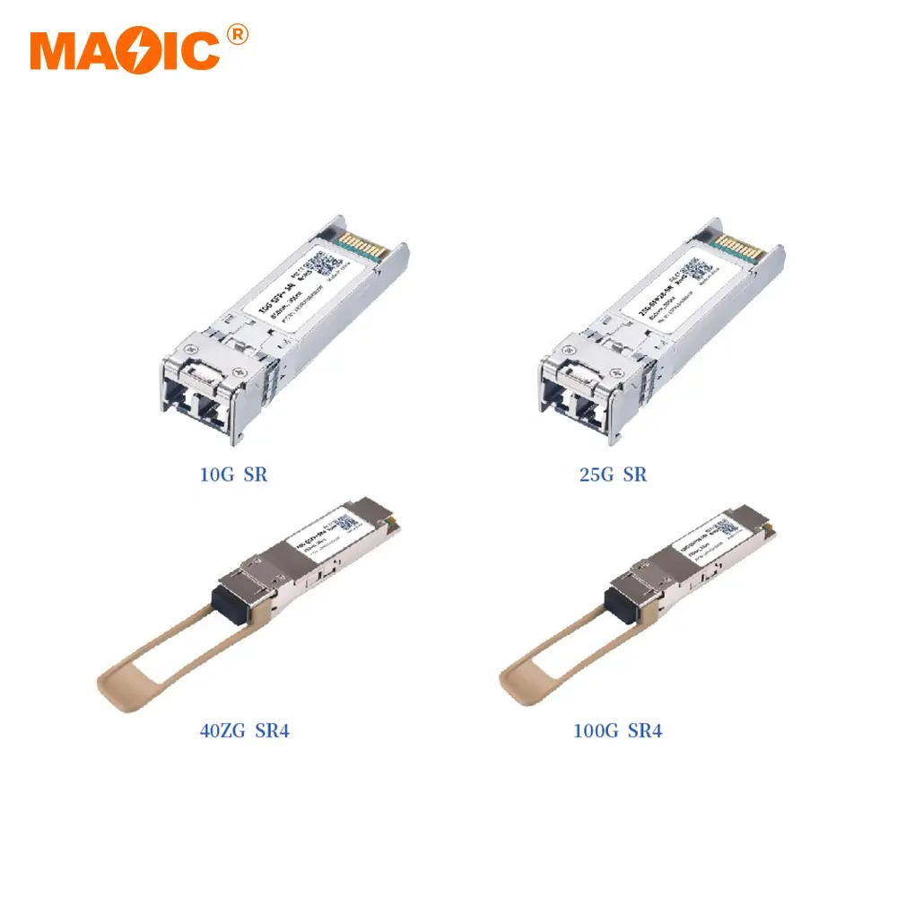 Sfp + Sfp28 Sfp56 Qsfp Qsfp + Qsfp 28 Qsfp 56 10G 25G 40G 100G 300M 40Km 60Km 80Km Vezel Optische Module Sfp Optische Zendontvanger