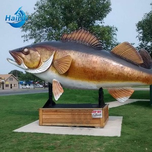 Scultura di Pesce in Fibra di Vetro, Grande Statua di Pesce in Resina per Giardino Marino - Product Image 4