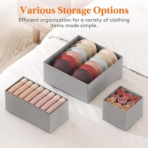 Organiseurs de placard pliables en tissu et séparateurs de tiroirs pour sous-vêtements – Vente en gros - Product Image 4