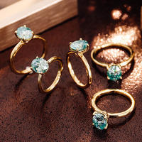 Fabrik Großhandel Oval Fancy Color Moissan ite Solitaire Ringe Silber 10K 14K 18K Gold Ring Rohlinge