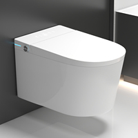 Toilette murale électrique intelligente à capteur automatique pour salle de bain, toilette intelligente monobloc suspendue au mur