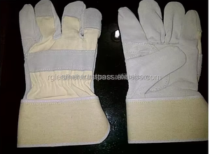 Guantes de aparejo canadienses de alta resistencia Guantes DE TRABAJO anticorte de seguridad industrial de cuero de grano blanco para protección de manos a granel - Product Image 6