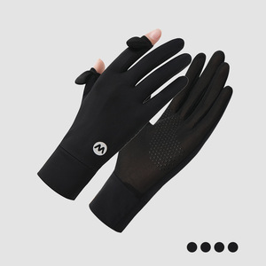 Flip Top Fingerless Ice Silk Gloves For Women Summer UV Protection Breathable Non <b>Slip</b> Touchscreen Driving Cycling Gloves - Product Image 1