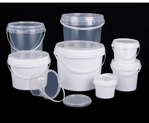 5 ליטר מזון כיתה מזון שקוף דלי פלסטיק לבן שקוף מכסה ציפורניים עמיד חביות פופקורן אגוזים חלב תה מים בנזין מותאם אישית - Product Image 3