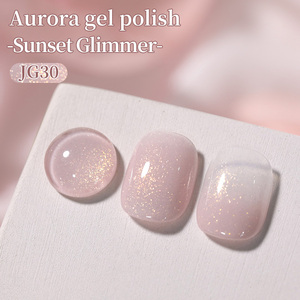 Гель-лак BORN PRETTY Pink Nude Natural Sunset Glimmer: Нежно-розовый с эффектом закатного сияния, для французского маникюра, с блестками, УФ-отверждаемый, для салонов и домашнего использования, для нейл-арта. - Product Image 3