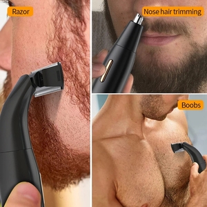 One Blade Shaver razor Cordless Facial Body Hair Trimmer for <b>Men</b> Beard Shavers Stubble Hair <b>Cutter</b> Electric Nose Mustache Trimer - Product Image 4