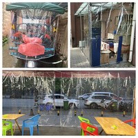 Bâche Transparente Imperméable pour Pergola Extérieure, Rideau de Balcon, Fenêtres, Abri Pluie, Auvent de Véranda