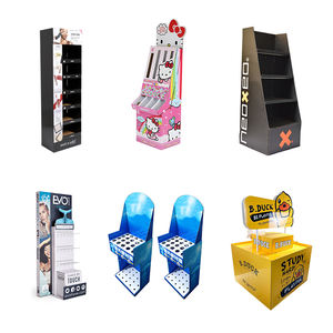 零售t恤服装店连帽衫4层货架纸板地板展示架4层货架零售店 - Product Image 3