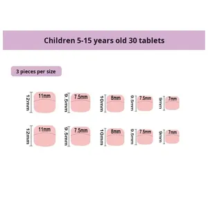 Lindas Uñas Postizas Infantiles con Diseño de Oso de la Suerte, Juego de Uñas Postizas Hechas a Mano, Pre-fabricadas, de Plástico ABS <span class=keywords><strong>3D</strong></span>, 30 Piezas - Product Image 4
