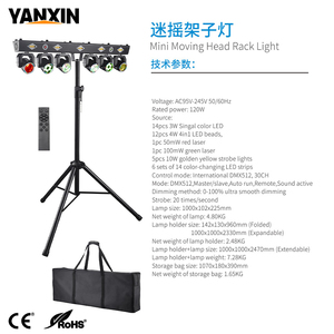 Barra Luminosa Portatile 6IN1 con Treppiede, Effetto Laser RGB, Controllo DMX, Attrezzatura per Illuminazione DJ Mobile - Product Image 3
