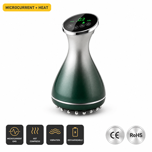Brosse de massage électrique chauffante Yolais avec micro-courant EMS, masseur corporel chauffant rechargeable pour usage domestique - Product Image 4