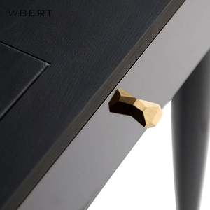 Tocador negro de madera maciza americana Simple WBERT, escritorio cosmético de dormitorio de lujo moderno, escritorio pequeño de estilo Medieval - Product Image 3