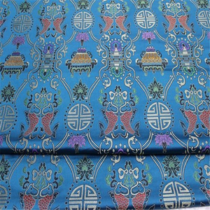 Double Poisson Vintage Classique Commercialisable Stable Bon Marché Tissu Brocart pour Éventail Traditionnel Cadeau <span class=keywords><strong>de</strong></span> Noël Vêtements - Product Image 1