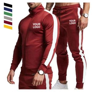 Ensemble de survêtements de sport 2 pièces en polyester élégant pour homme, collection automne, en molleton antibactérien, avec logo personnalisé, vente en gros usine - Product Image 1