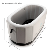 Système de refroidissement rectangulaire gonflable pour le sport Fitness Filtre refroidisseur d'eau pour bain de glace rapide pour la salle de sport à domicile Utilisation en extérieur Plunge froid