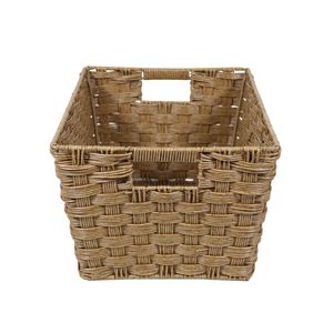 Custom-designed Nordic-style <b>rectangular</b> rattan-like storage <b>basket</b>, waterproof and moisture-proof densely woven bathroom - Product Image 1