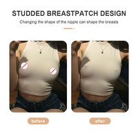 Patchs adhésifs réutilisables en silicone mat pour mamelons percés, style punk, sans couture