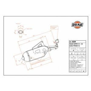 Sistema de escape de motocicleta Sitoplus para PIAGGIO SKIPPER 125 modelo 17085 - Product Image 1