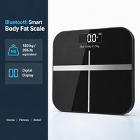 Balance de salle de bain portable au design fin pour la salle de sport, l'hôtel, précision 50g, balance numérique de poids corporel, vente en gros, balance en verre trempé