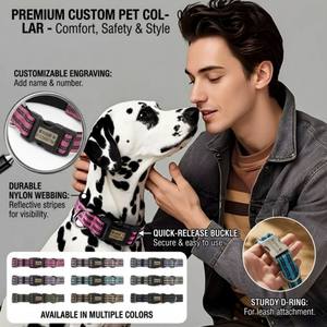 YG-106 Kerah Reflektif Sederhana Modis Berbahan Nilon Bergaris yang Bernapas - Product Image 2