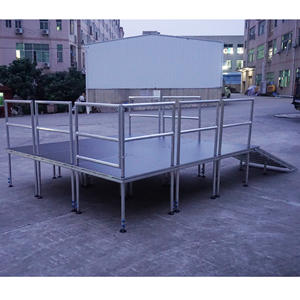 Scène mobile en aluminium et bois RK, hauteur réglable, sans alimentation, certifiée CE, montage facile pour les concerts (modèle RK-ASP4X8I) - Product Image 5