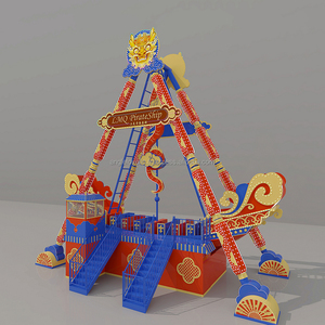 เครื่องเล่นเรือโจรสลัดแบบแกว่ง 40 ที่นั่ง สำหรับสวนสนุกกลางแจ้ง ได้รับการรับรองมาตรฐาน CE - Product Image 5