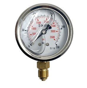 Manómetro Multiusos Hengzan 2026 <span class=keywords><strong>de</strong></span> Acero Inoxidable/Latón, Bien Lubricado, con Precisión del 1% (-20°C a +60°C) - Product Image 2
