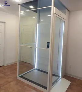 Lift hidrolik rumah mewah kecepatan tinggi 0.3 m/s lift lift kecil untuk 2 orang