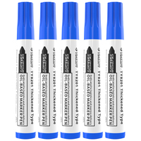 Stylo marqueur permanent coloré personnalisable, pointe fine noire, ensemble de stylos marqueurs