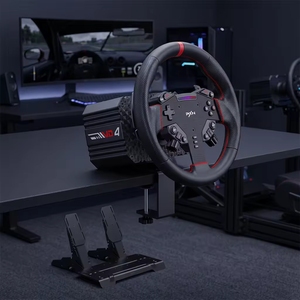 Volant de simulation de course PXN VD4 Direct Drive, 11 pouces, avec jante en cuir détachable, support de fixation sur bureau réglable pour jeux de course sur PC - Product Image 2