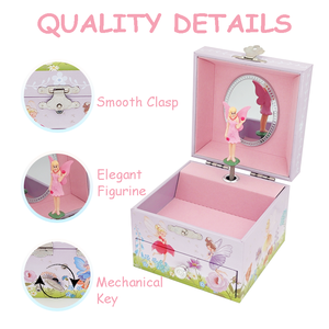 Boîte à bijoux musicale Jakos Fairy - Cadeau idéal pour <span class=keywords><strong>les</strong></span> anniversaires, Noël et <span class=keywords><strong>les</strong></span> fêtes des filles - Boîte à musique pour enfants - Product Image 3
