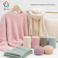 14NM Hundred Flowers Fancy Yarn,6% Wool 61% Recycled Polyester 15% Acrylic 15% Nylon 3% Spandex,Knitting Yarn for Sweater